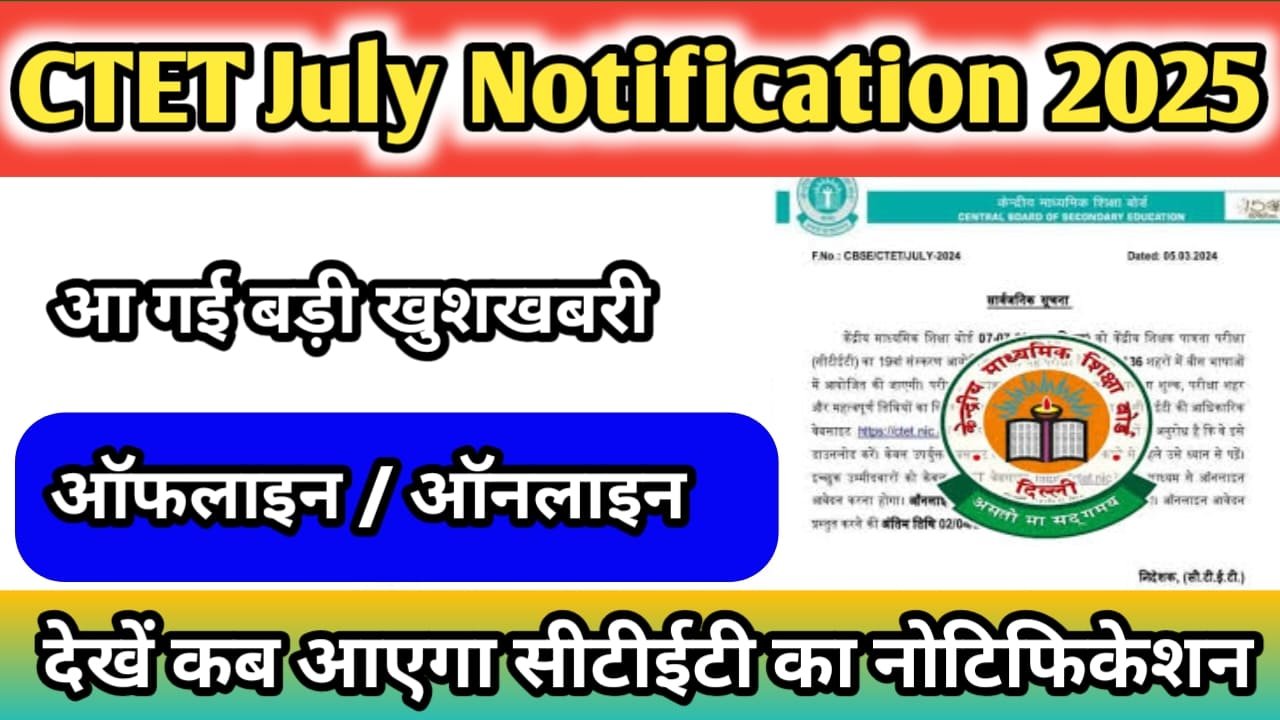 CTET July Notification 2025